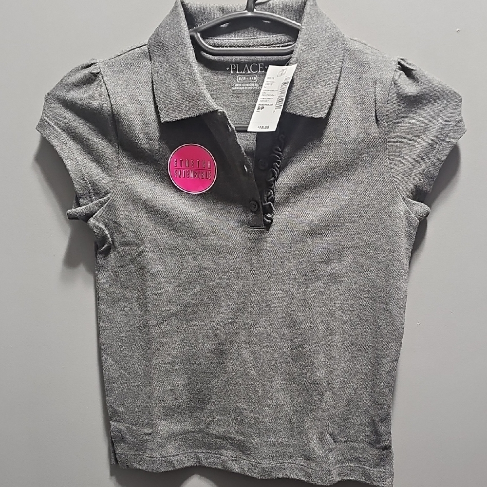PLACE Kids Gray Polo Shirt